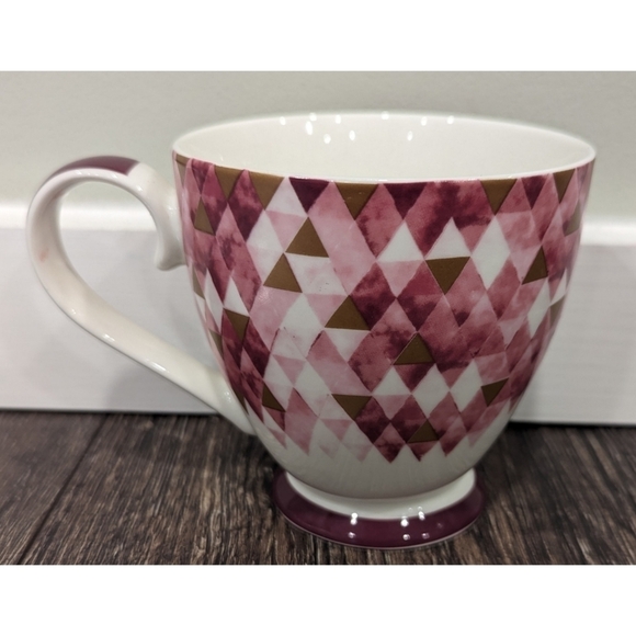 The English Mug Co Abstract Fuschia Ceramic Tea Coffee Mug - Picture 4 of 8